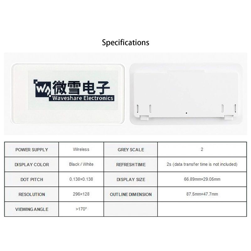 Nuovo modulo schermo E-Ink EPa - Display Epaper 2.9 recensione e prezzo